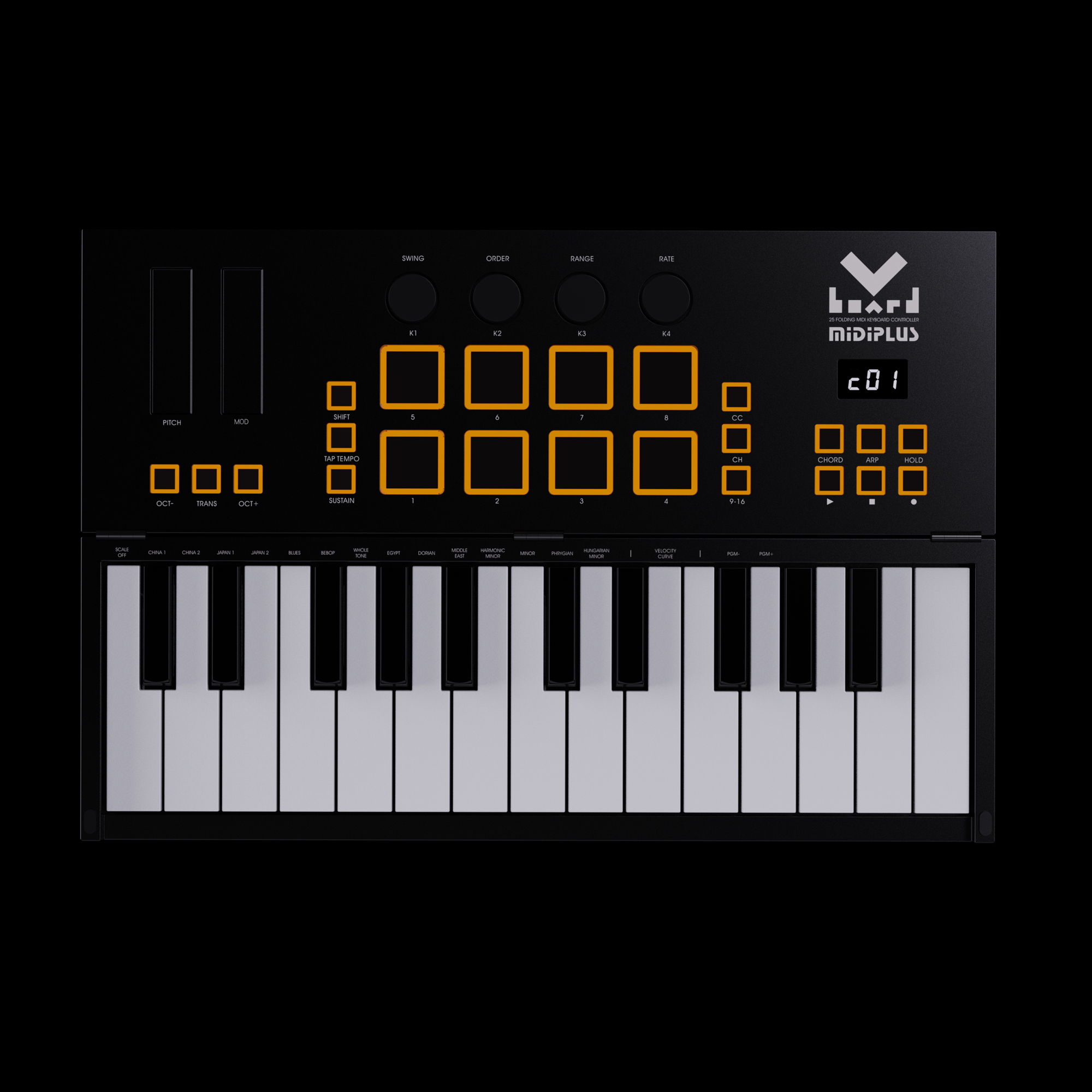 MIDIPLUS Vboard 25 Folding MIDI Keyboard Controller